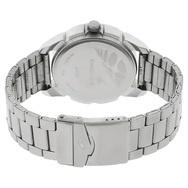 Fastrack Bare Basics Silver Dial Men's Watch | 3124SM01