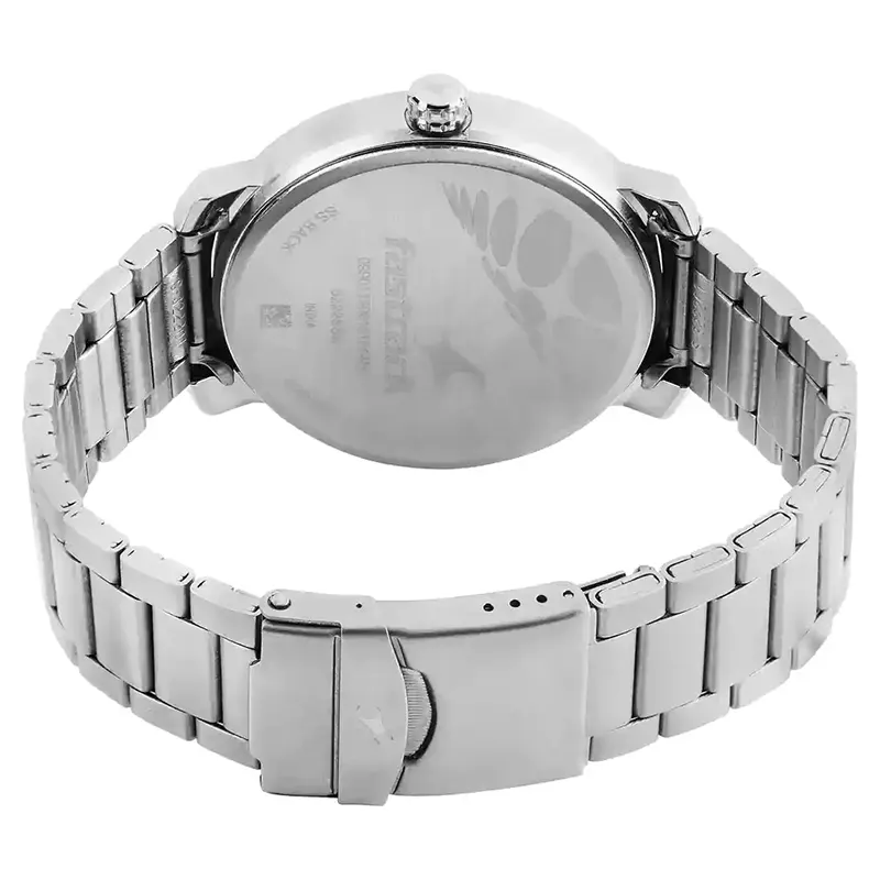 Fastrack Straight Lines Silver Dial Men's Watch |3222SM01