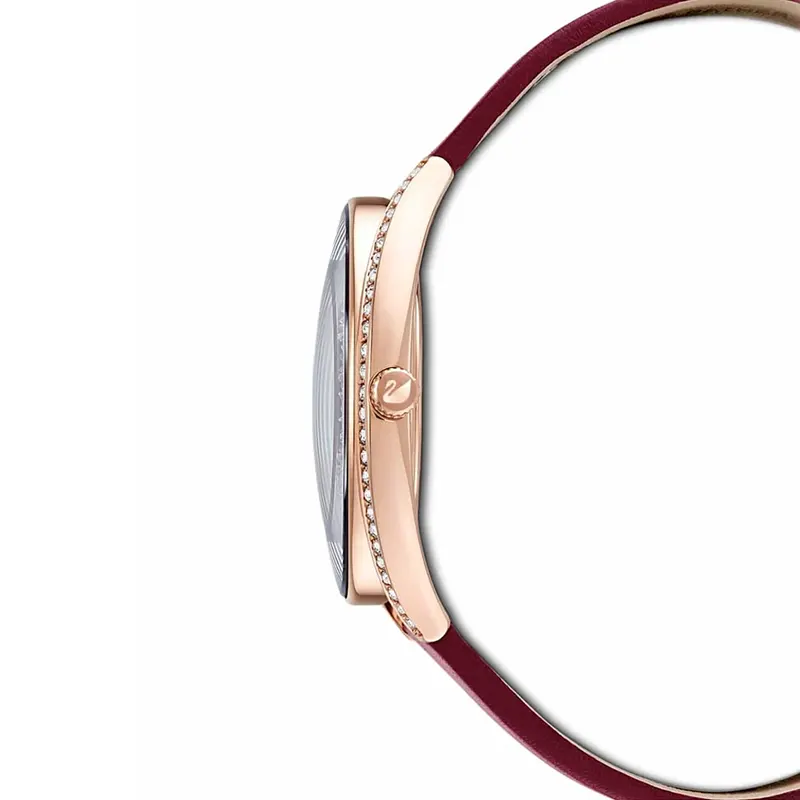 Swarovski Crystalline Aura Burgundy Dial Ladies Watch | 5558637