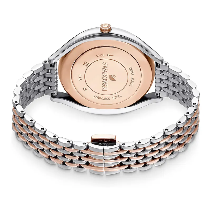 Swarovski Crystalline Aura White Dial Two-Tone Ladies Watch | 5644075