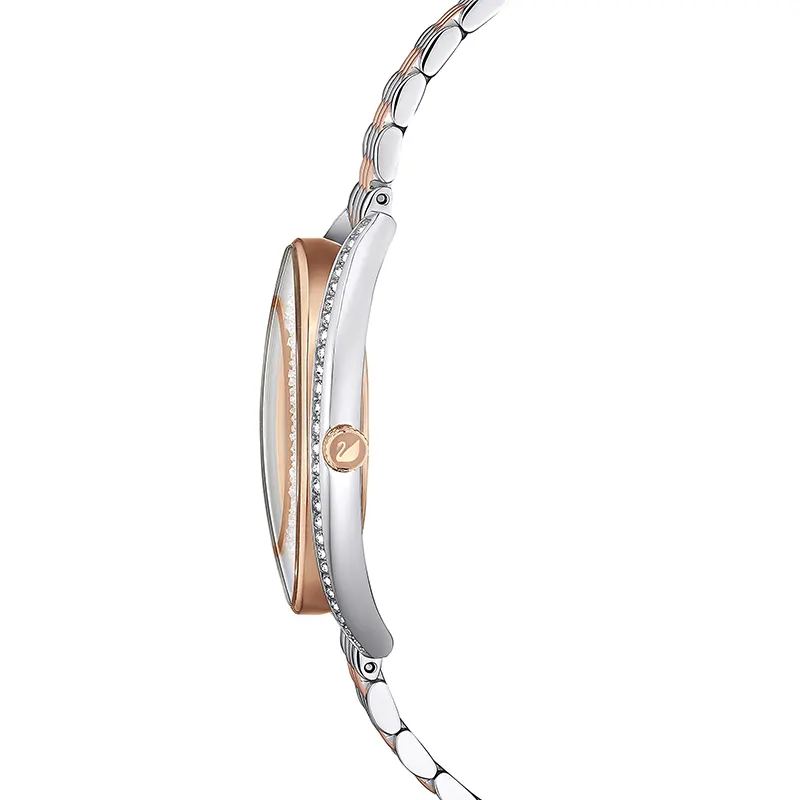Swarovski Crystalline Aura White Dial Two-Tone Ladies Watch | 5644075