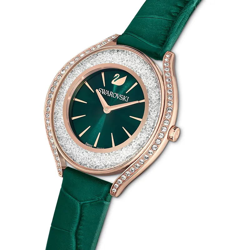 Swarovski Crystalline Aura Vibrant Green Dial Ladies Watch | 5644078