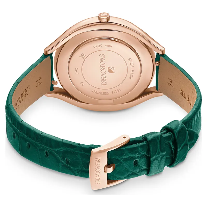 Swarovski Crystalline Aura Vibrant Green Dial Ladies Watch | 5644078
