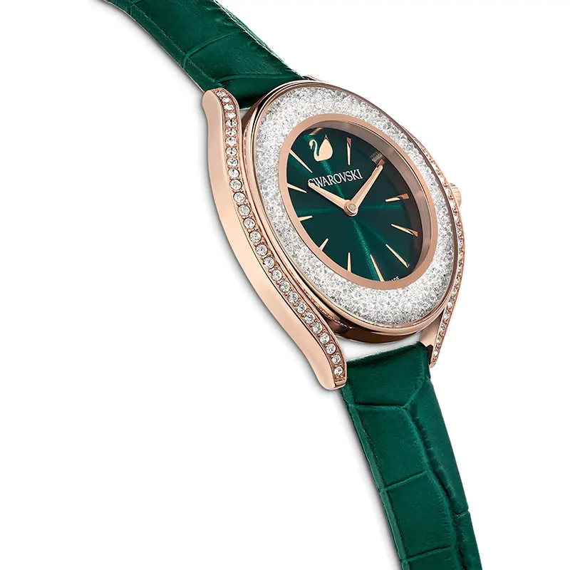 Swarovski Crystalline Aura Vibrant Green Dial Ladies Watch | 5644078