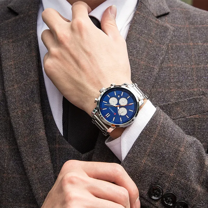 Curren Fashion Chronograph Blue Dial Men’s Watch | 8315