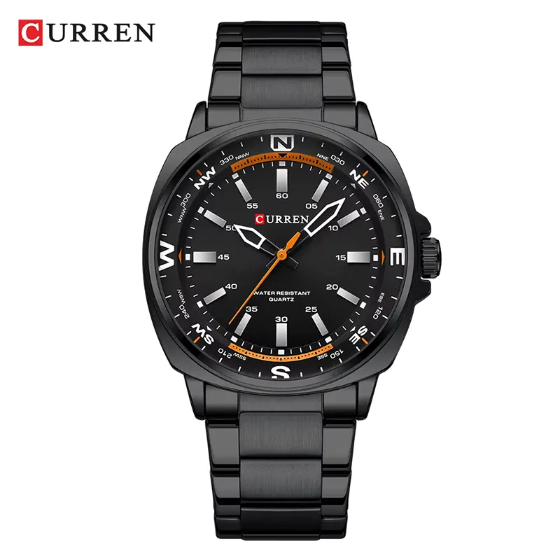 Curren Luxury Black Dial Black Men’s Watch | 8455
