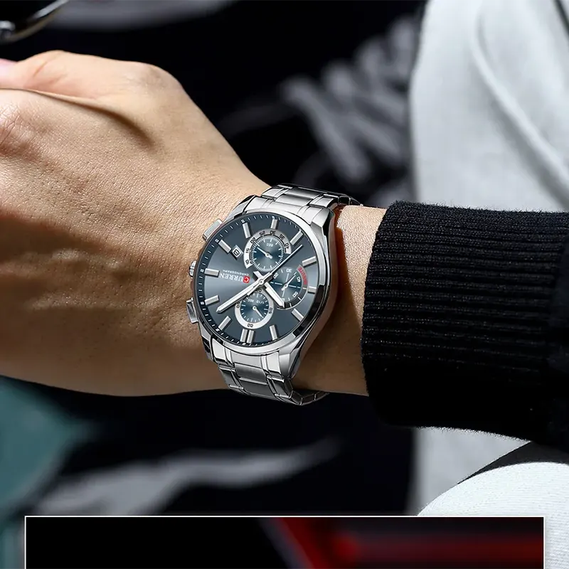 Curren Fashion Chronograph Blue Dial Men’s Watch | 8475