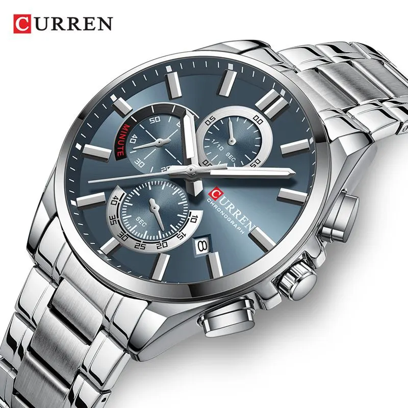 Curren Fashion Chronograph Blue Dial Men’s Watch | 8475