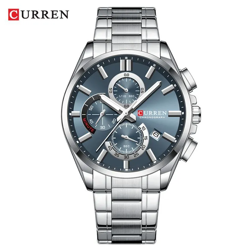 Curren Fashion Chronograph Blue Dial Men’s Watch | 8475