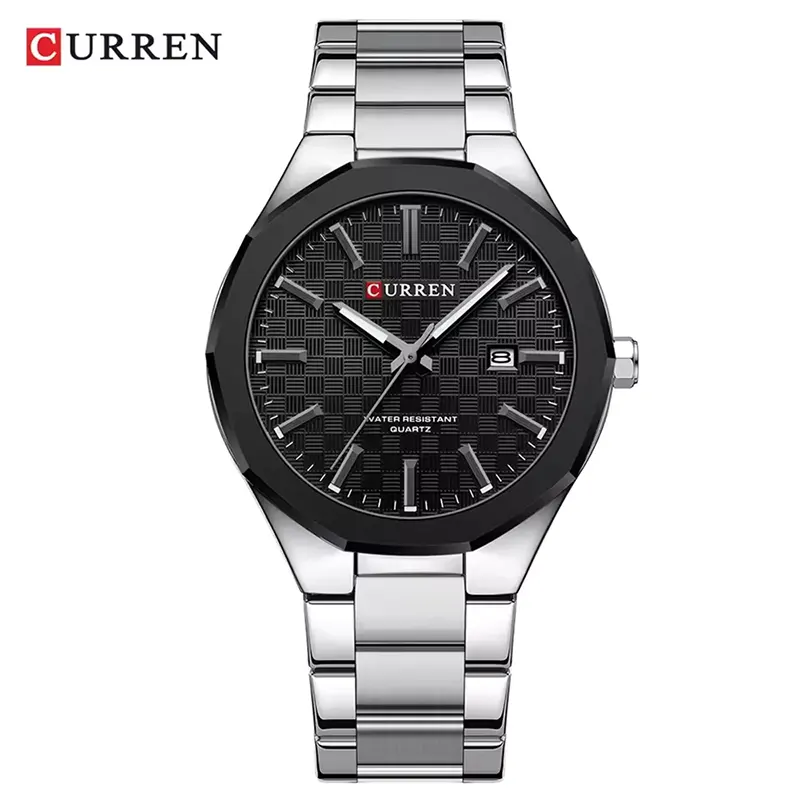 Curren Fashion Black Dial Stainless Steel Men's Watch | 8477