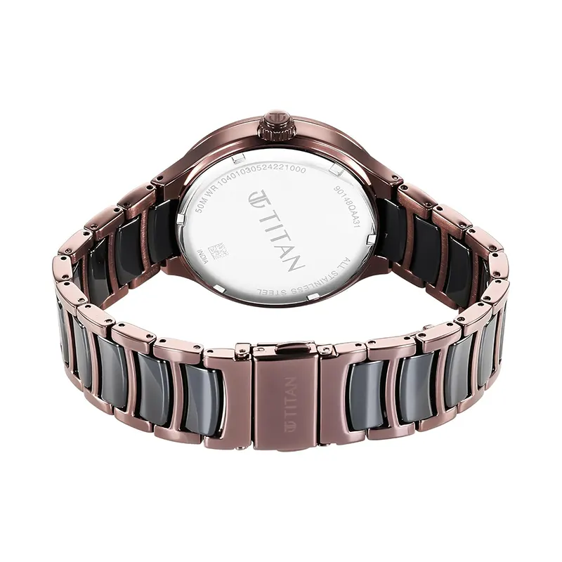 Titan Ceramic Fusion Multifunction Black Dial Men’s Watch | 90148KD05