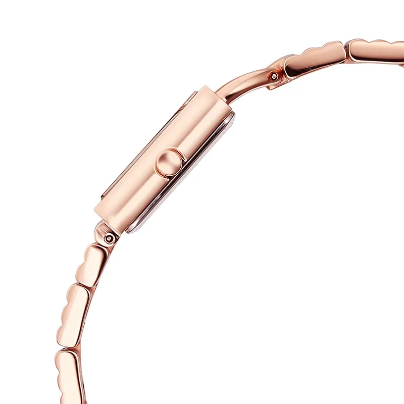 Titan Metro Green Dial Rose Gold-Tone Ladies Watch | 95303WM01