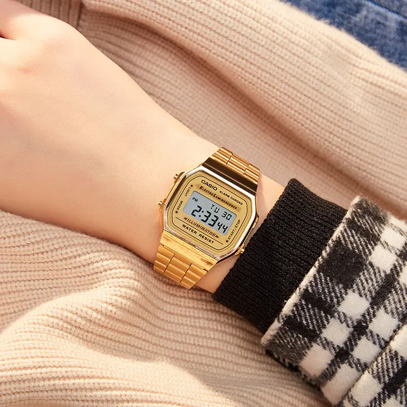 Casio A168WG-9W Vintage Digital Gold-tone Unisex Watch