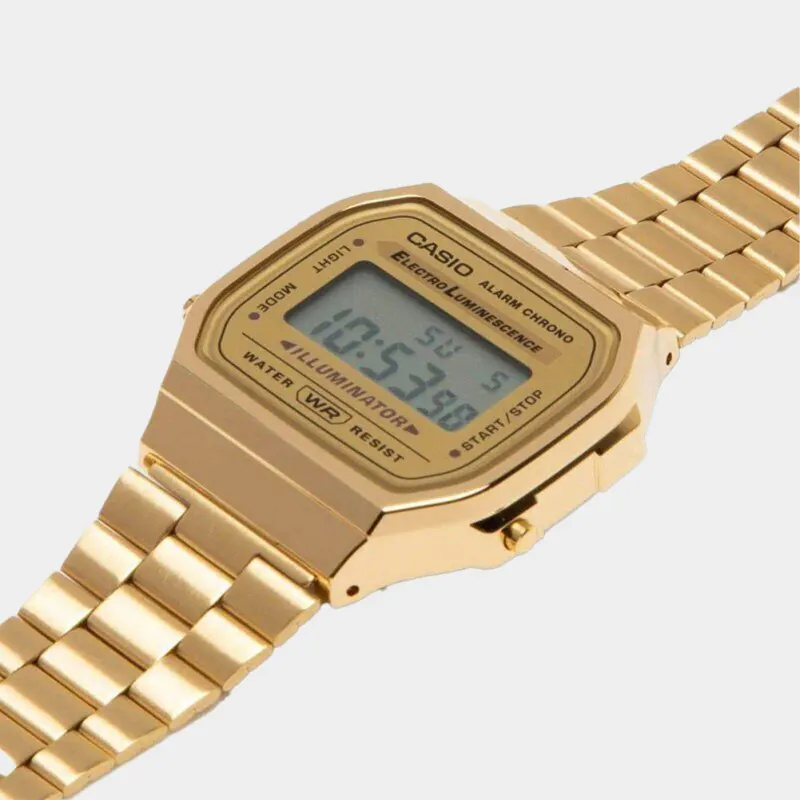 Casio A168WG-9W Vintage Digital Gold-tone Unisex Watch