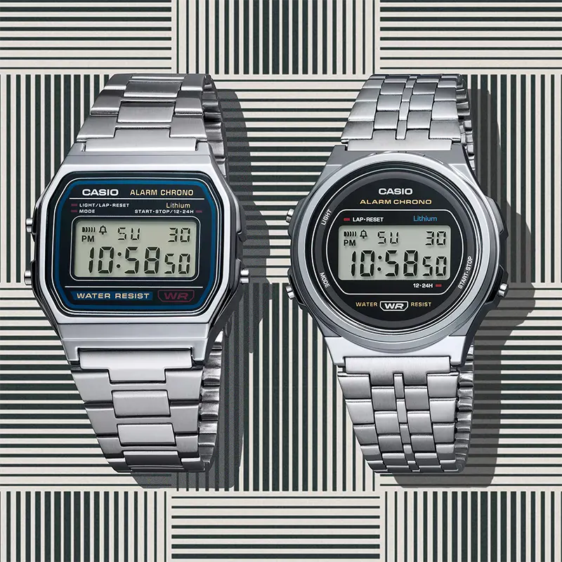 Casio Vintage A171WE-1A Digital Grey Dial Watch