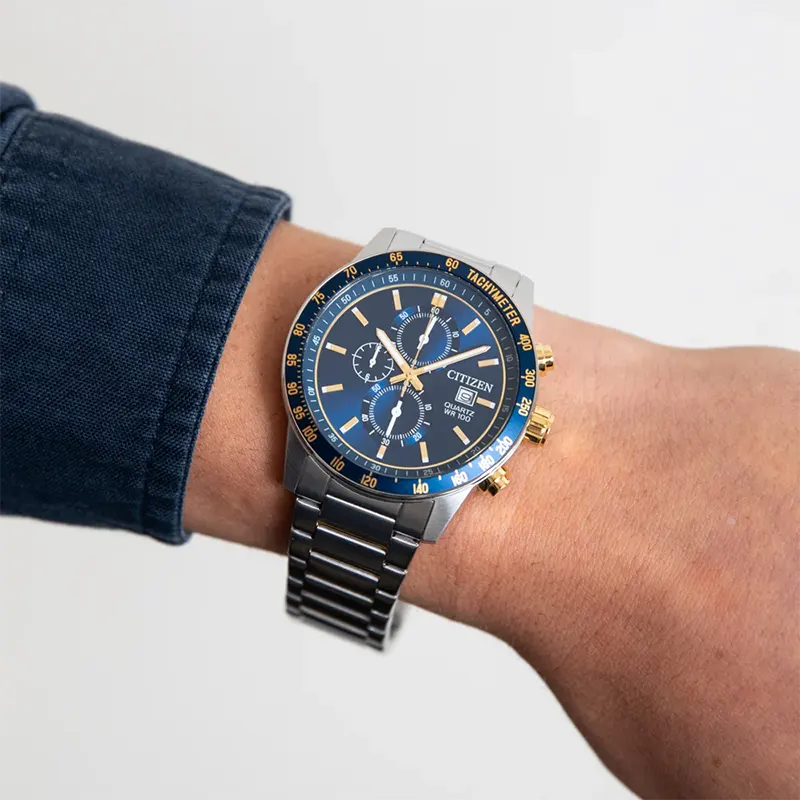 Citizen Chronograph Blue Dial Two-Tone Men's Watch | AN3684-59L