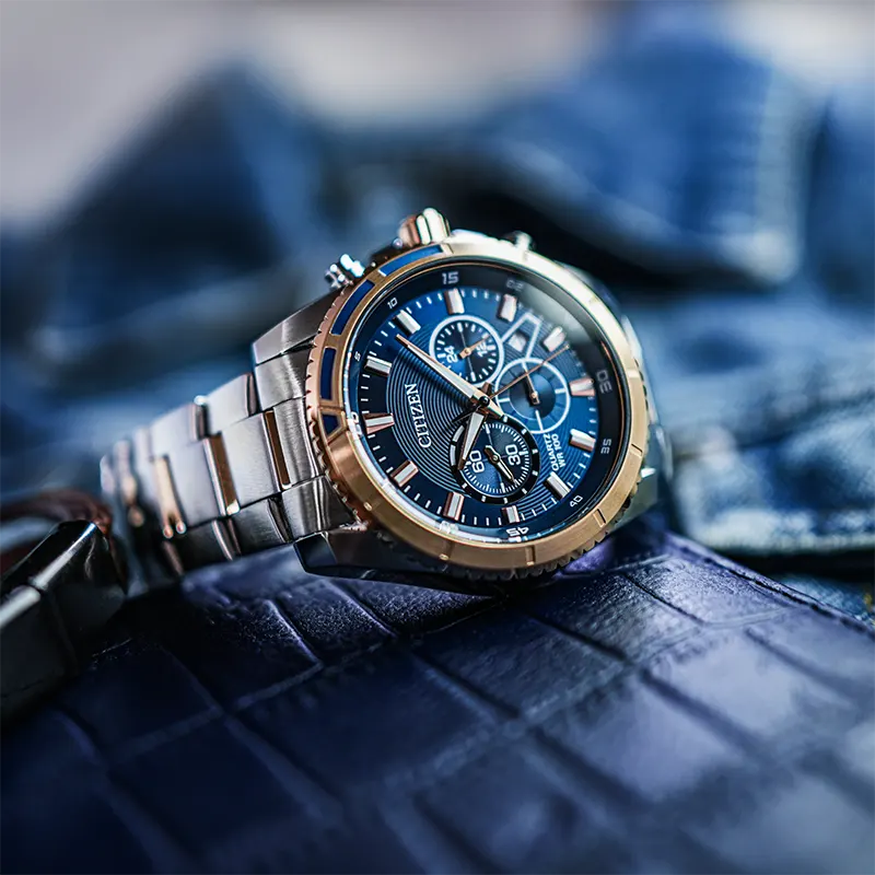 Citizen Chronograph Blue Dial Two-Tone Men's Watch | AN8206-53L