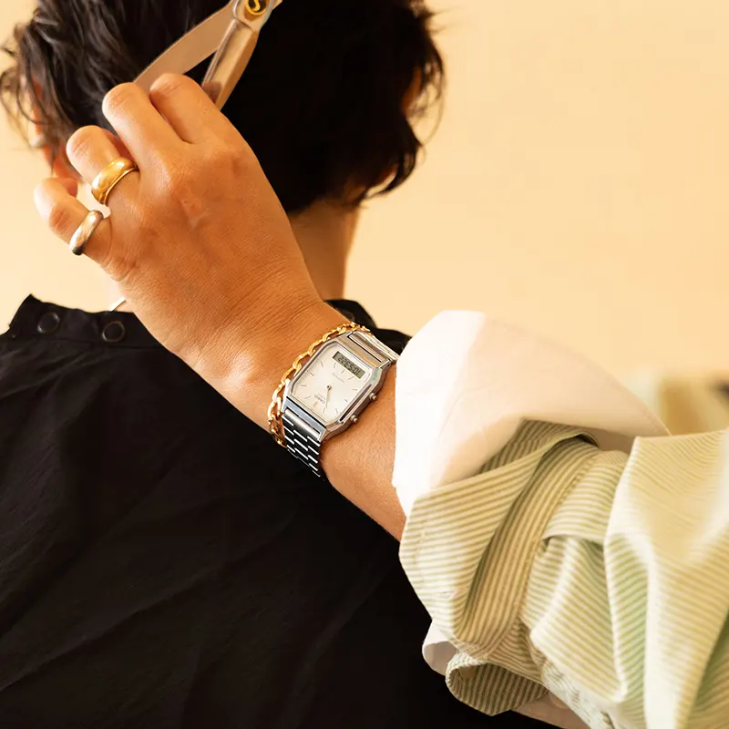 Casio Vintage AQ-230A-7AMQY Dual Time Silver Dial Watch