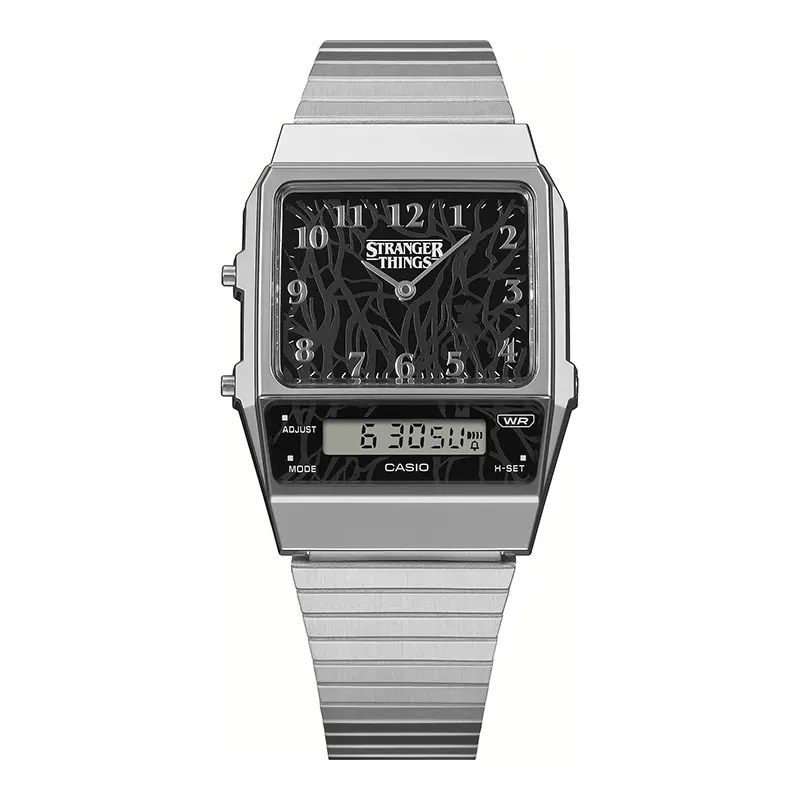 Casio X Stranger Things Vintage Twisting Vines Pattern Dial Watch | AQ-800EST-1ADR