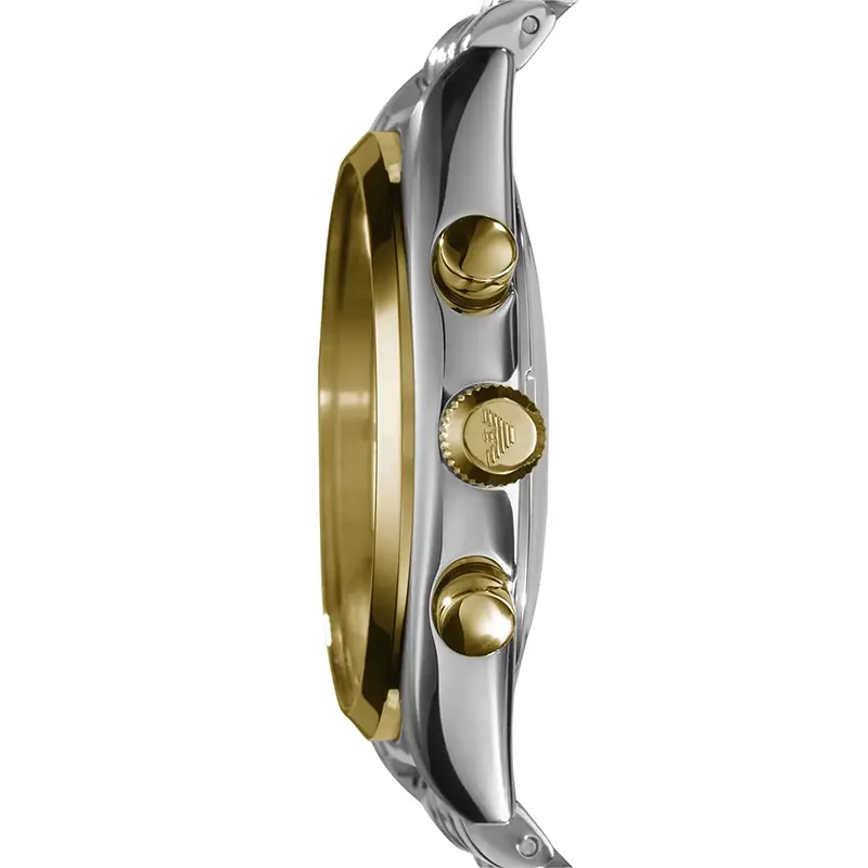 Emporio Armani Franco White Dial Two-tone Men's Watch | AR0396