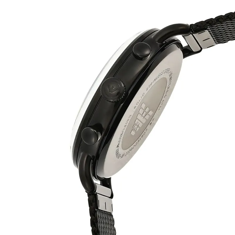 Emporio Armani Aviator Chronograph Black Dial Men's Watch | AR11142