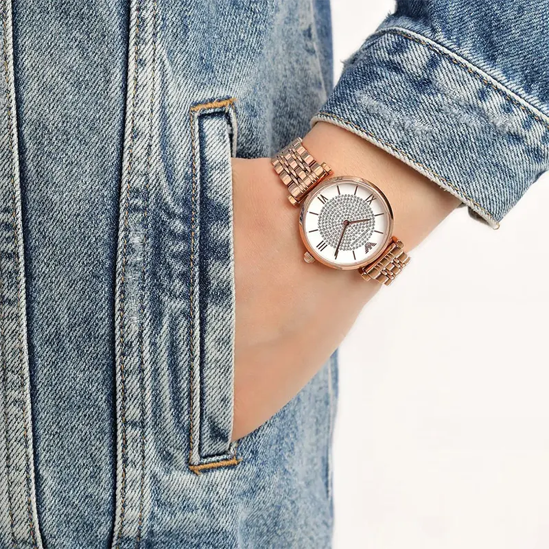 Emporio Armani Gianni T-Bar White Dial Ladies Watch | AR11244