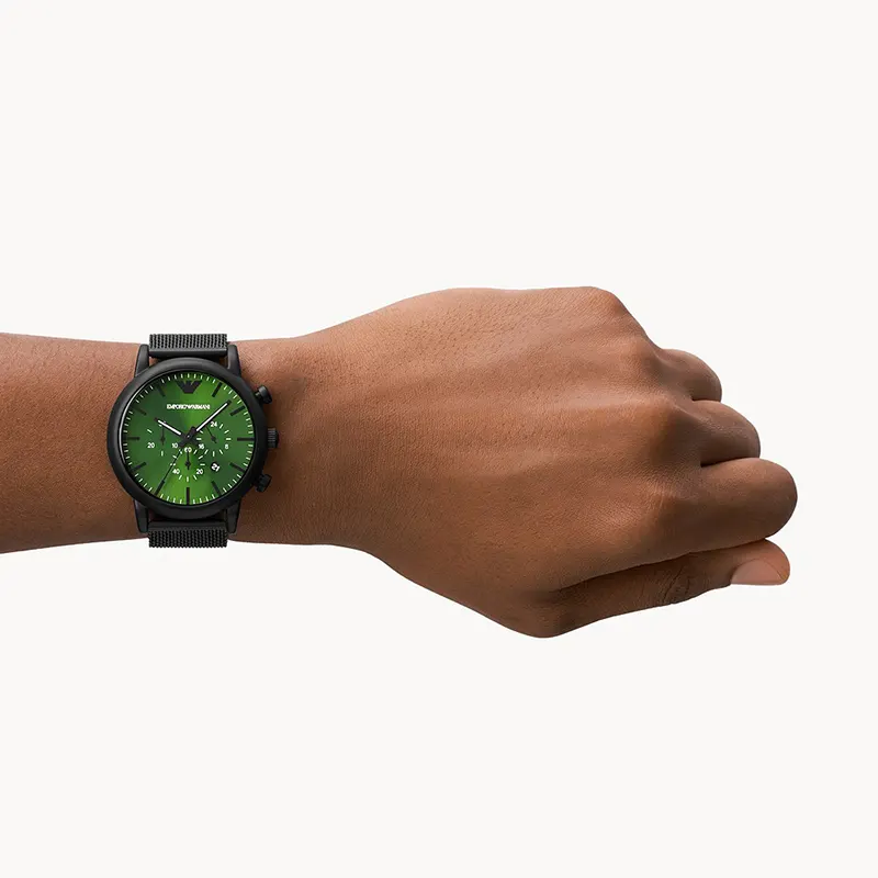 Emporio Armani Luigi Chronograph Green Dial Men's Watch | AR11470