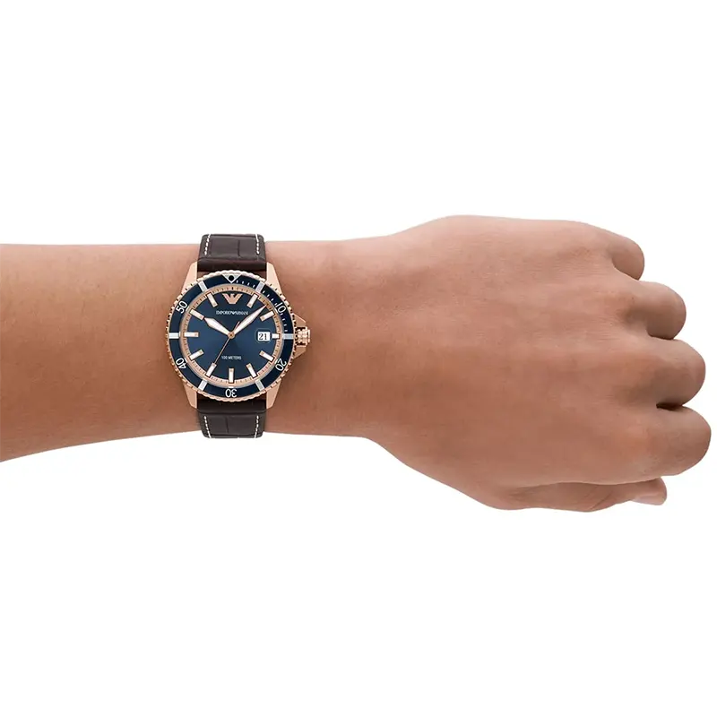 Emporio Armani Diver Blue Dial Men's Watch | AR11556