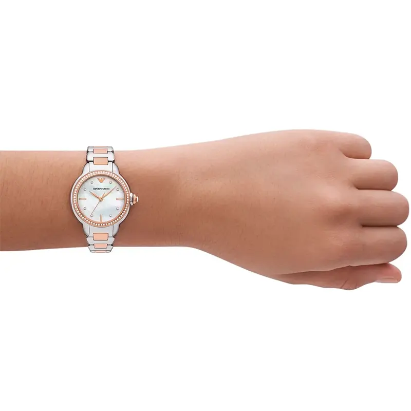 Emporio Armani Mia MOP Dial Two-Tone Ladies Watch | AR11569