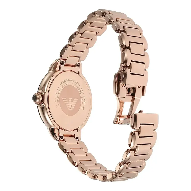 Emporio Armani Mia Brown Dial Rose Gold-Tone Ladies Watch | AR11570
