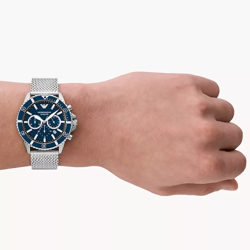 Emporio Armani World Explorer Chronograph Blue Dial Men's Watch | AR11587