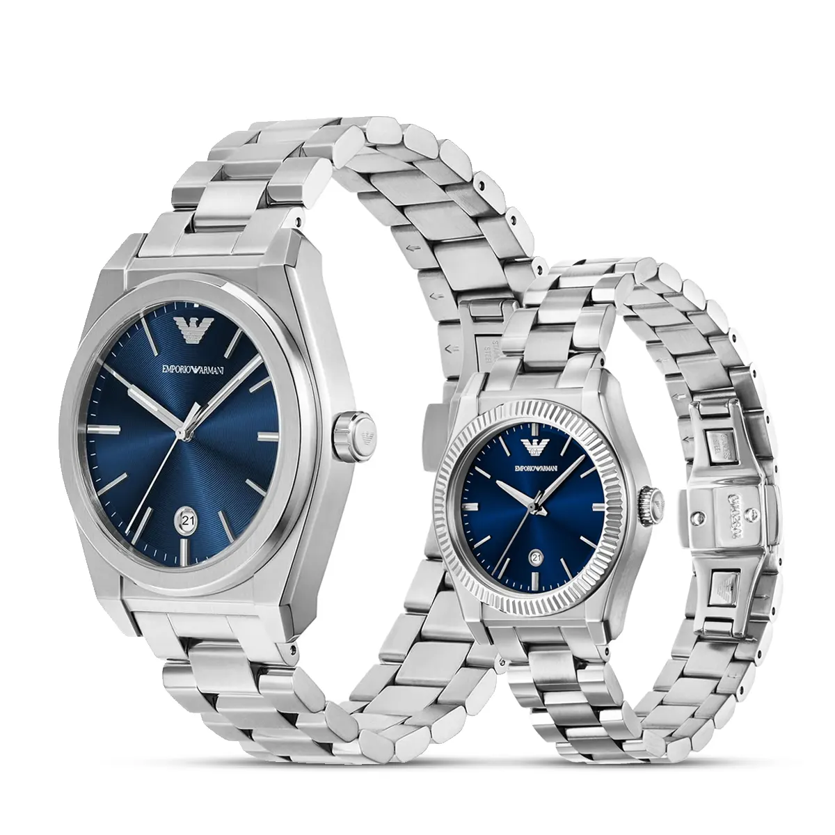 Emporio Armani Blue Dial Couple Watch | AR11620 | AR11717