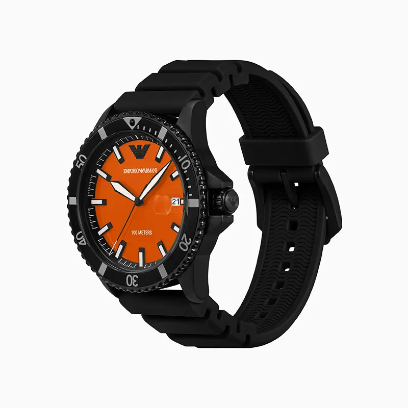 Emporio Armani Sea Explorer Orange Dial Men’s Watch | AR11684