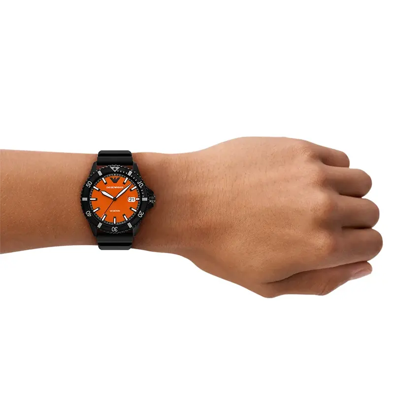Emporio Armani Sea Explorer Orange Dial Men’s Watch | AR11684