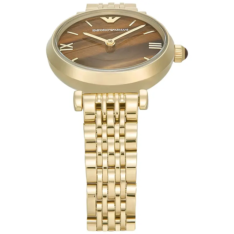 Emporio Armani Classic Brown Dial Gold-Tone Ladies Watch | AR11703