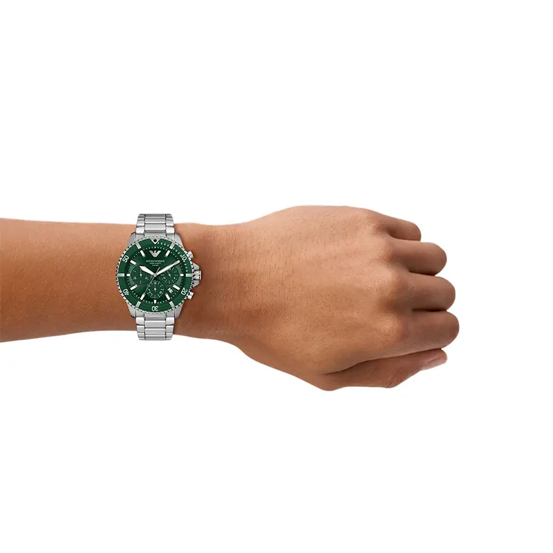 Emporio Armani World Explorer Chronograph Green Dial Men's Watch | AR11741