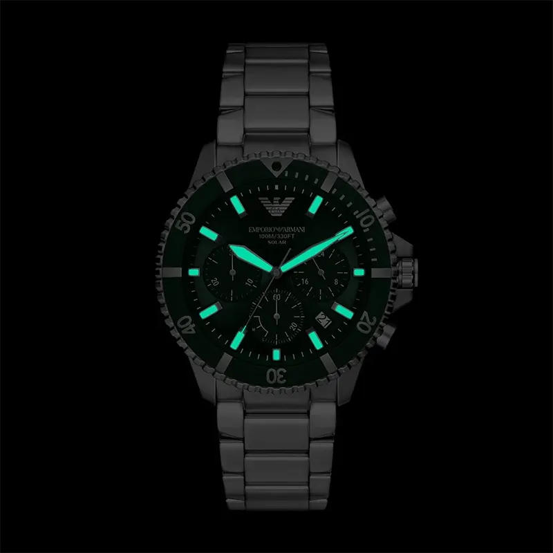 Emporio Armani World Explorer Chronograph Green Dial Men's Watch | AR11741
