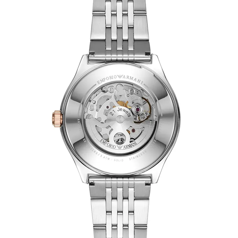 Emporio Armani Automatic Skeleton Dial Two-tone Men's Watch | AR60002