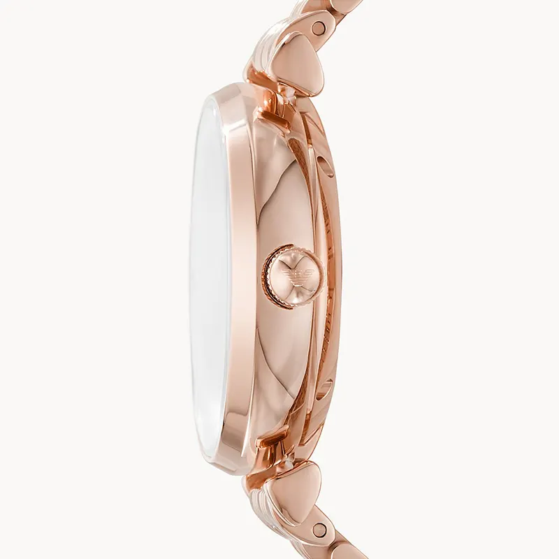Emporio Armani Automatic Crystal Silver Dial Ladies Watch | AR60023