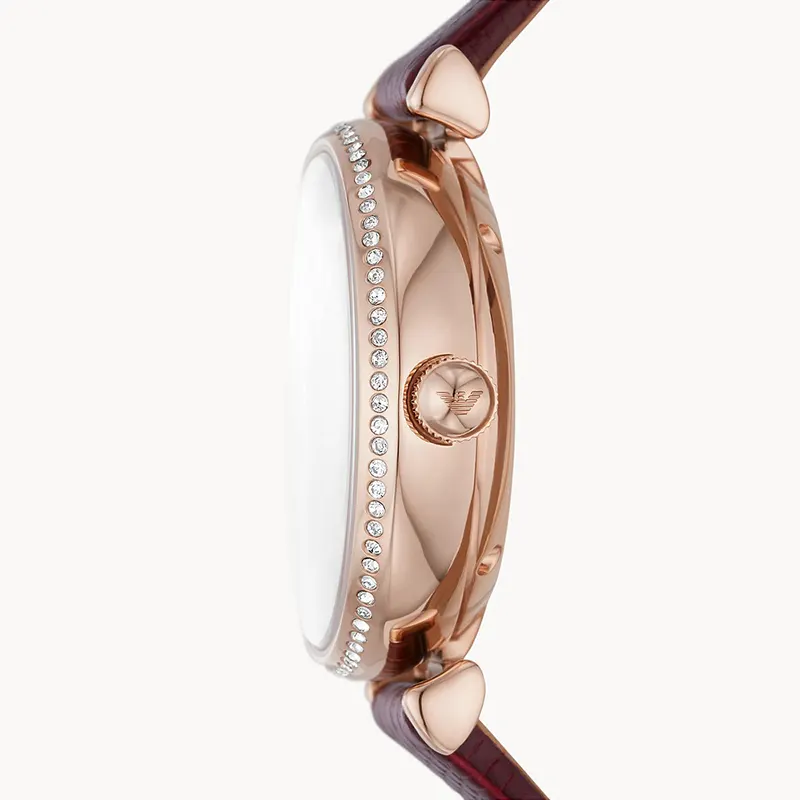 Emporio Armani Meccanico Automatic Crystal Silver Dial Ladies Watch | AR60044