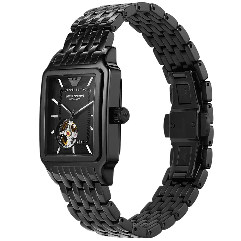 Emporio Armani Meccanico Open Heart Black Dial Men's Watch | AR60058