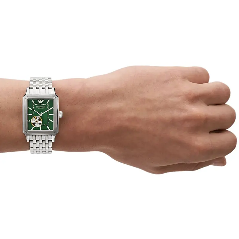 Emporio Armani Meccanico Green Dial Automatic Men's Watch | AR60067