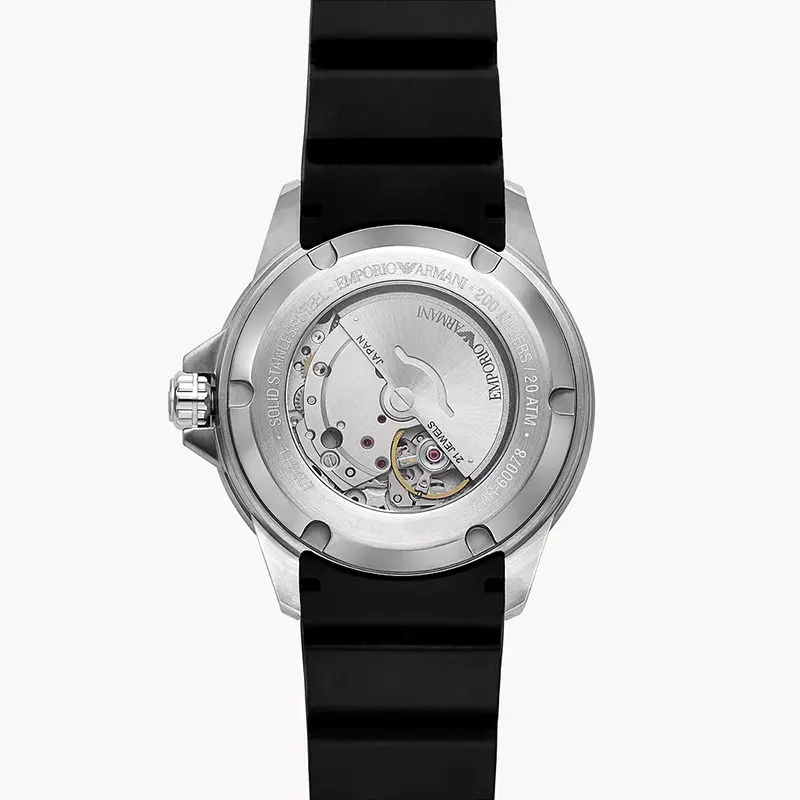 Emporio Armani Sea Explorer Automatic Black Dial Men's Watch | AR60078