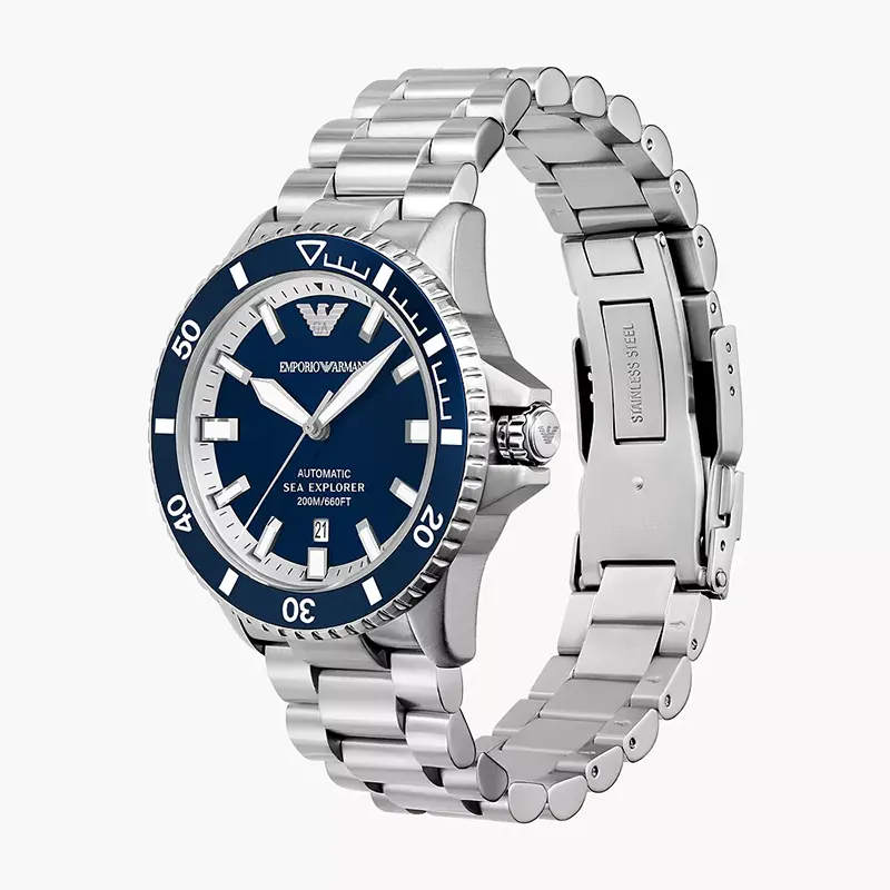 Emporio Armani Sea Explorer Automatic Blue Dial Men's Watch | AR60079