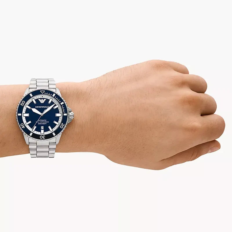 Emporio Armani Sea Explorer Automatic Blue Dial Men's Watch | AR60079