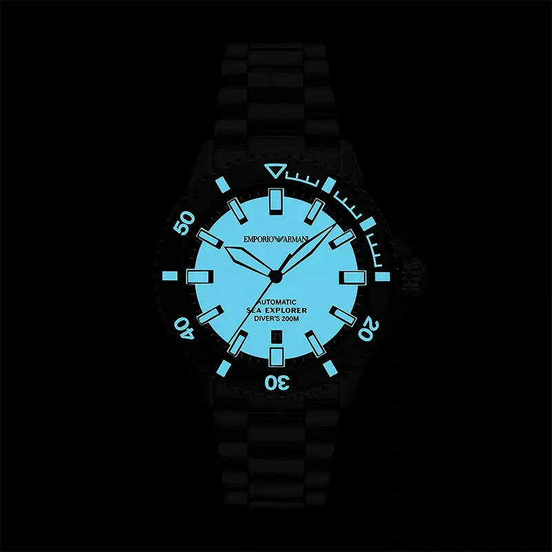 Emporio Armani Sea Explorer Blue Super-LumiNova® Dial Men's Watch | AR60084