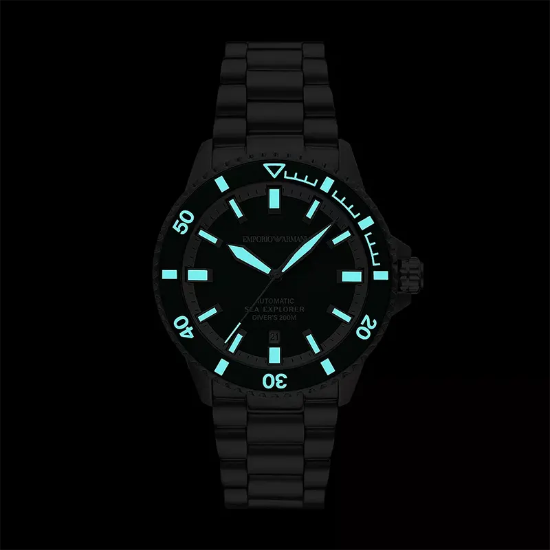 Emporio Armani Sea Explorer Automatic Green Dial Men's Watch | AR60088