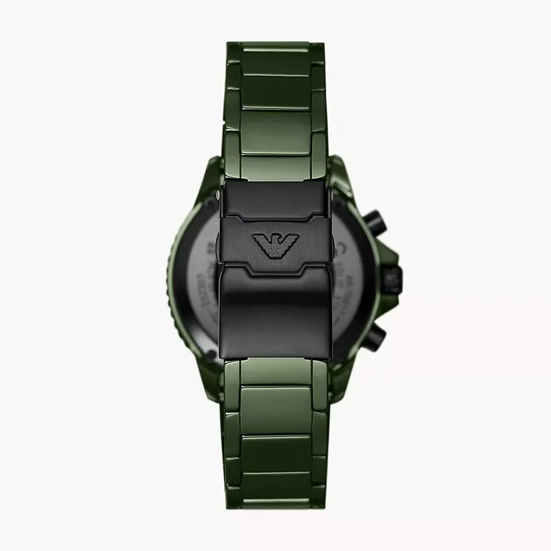 Emporio Armani World Explorer Chronograph Green Dial Men's Watch | AR70011