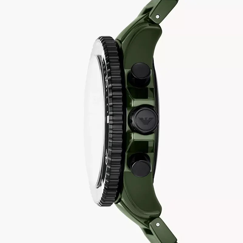 Emporio Armani World Explorer Chronograph Green Dial Men's Watch | AR70011