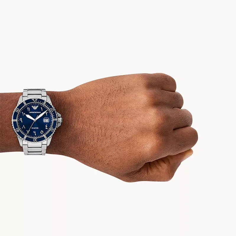 Emporio Armani Sea Explorer Blue Dial Men's Watch | AR80076SET